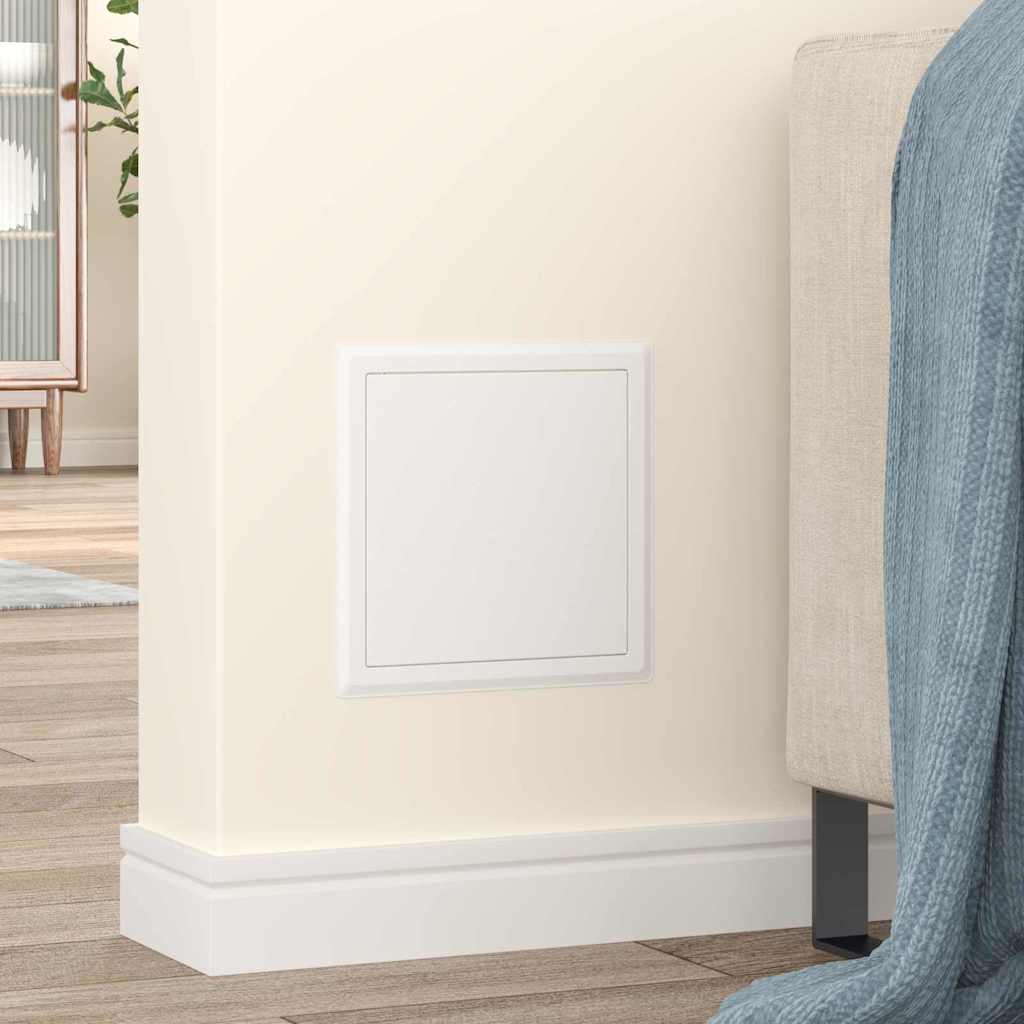 Pannello di Accesso 2 pcs Bianco 23 x 23 x 3 cm Acciaio