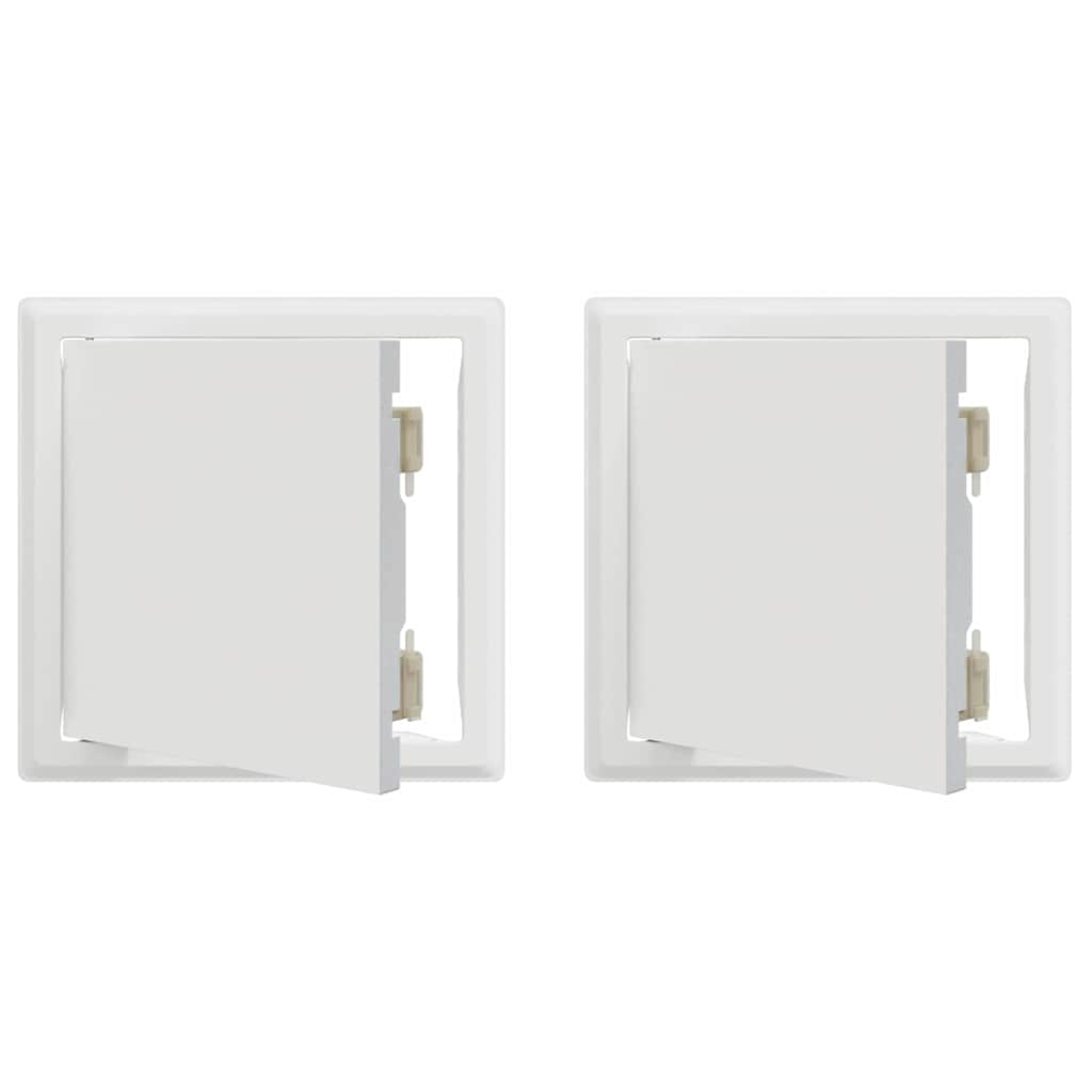 Pannello di Accesso 2 pcs Bianco 23 x 23 x 3 cm Acciaio