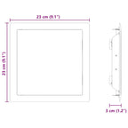 Pannello di Accesso 2 pcs Bianco 23 x 23 x 3 cm Acciaio