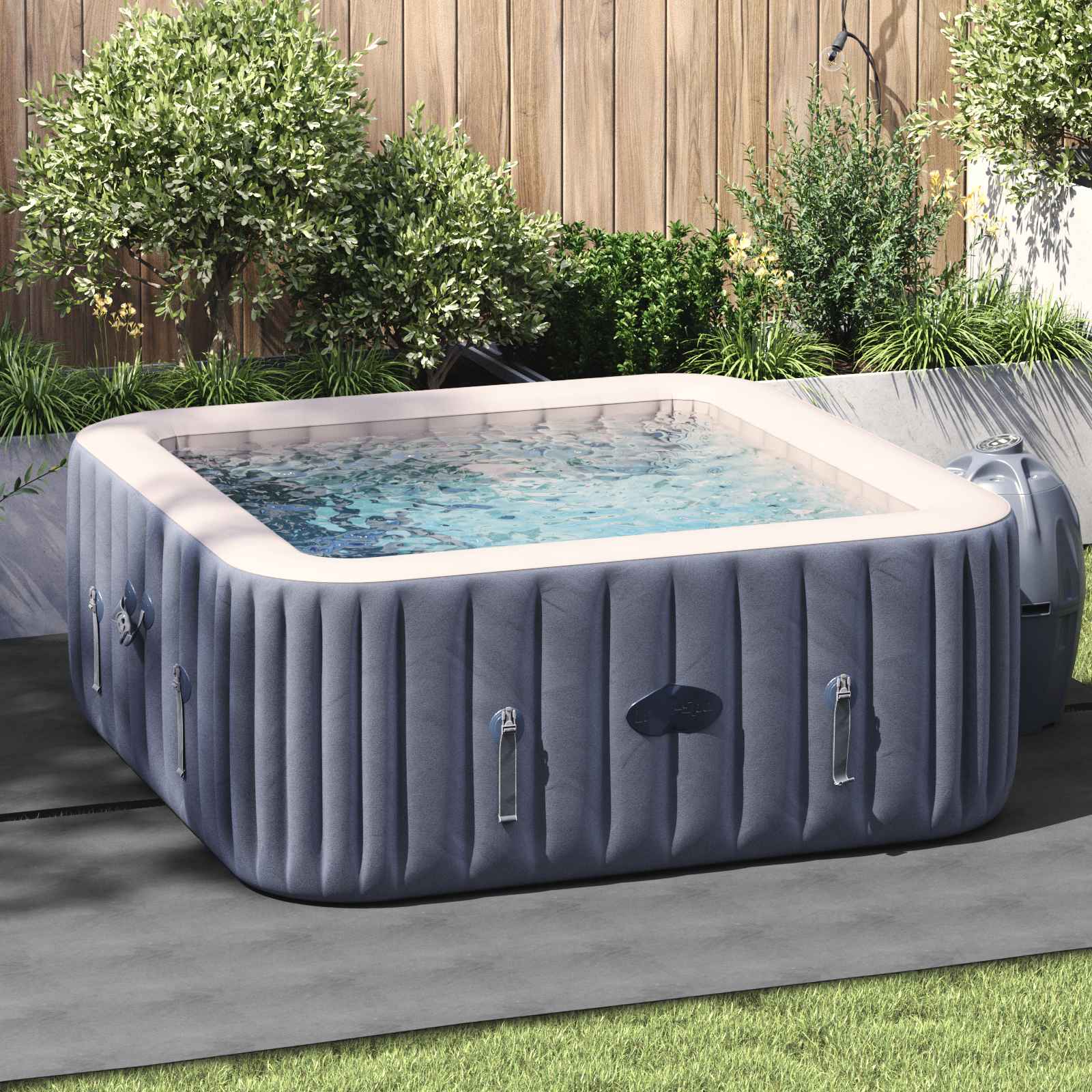 Telo per Fondo Piscina Quadrato 274 x 274 cm Tessuto Non Tessuto