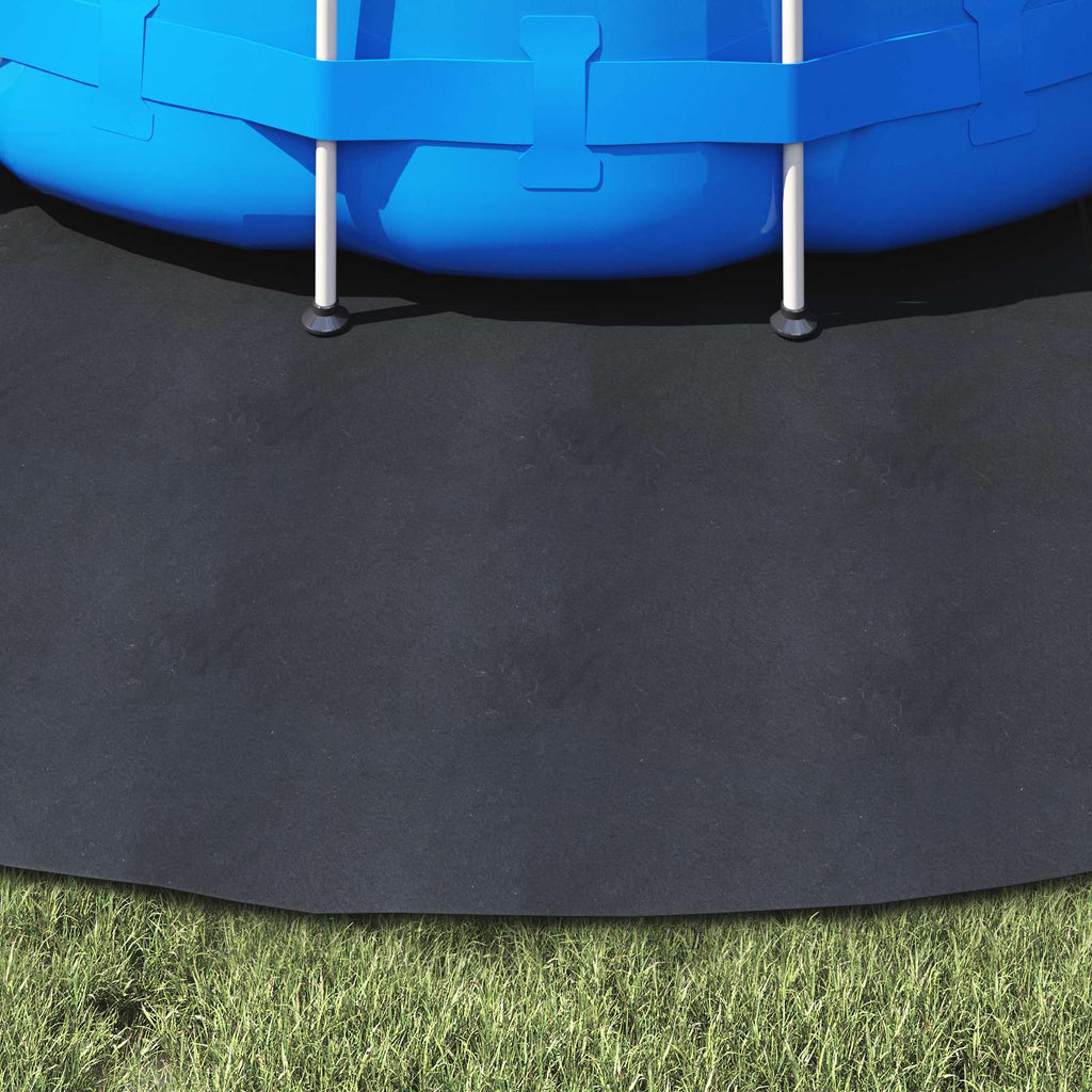 Telo per Fondo Piscina Nero Ø 306 cm Tessuto Non Tessuto
