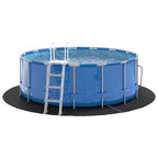 Telo per Fondo Piscina Nero Ø 244 cm Tessuto Non Tessuto