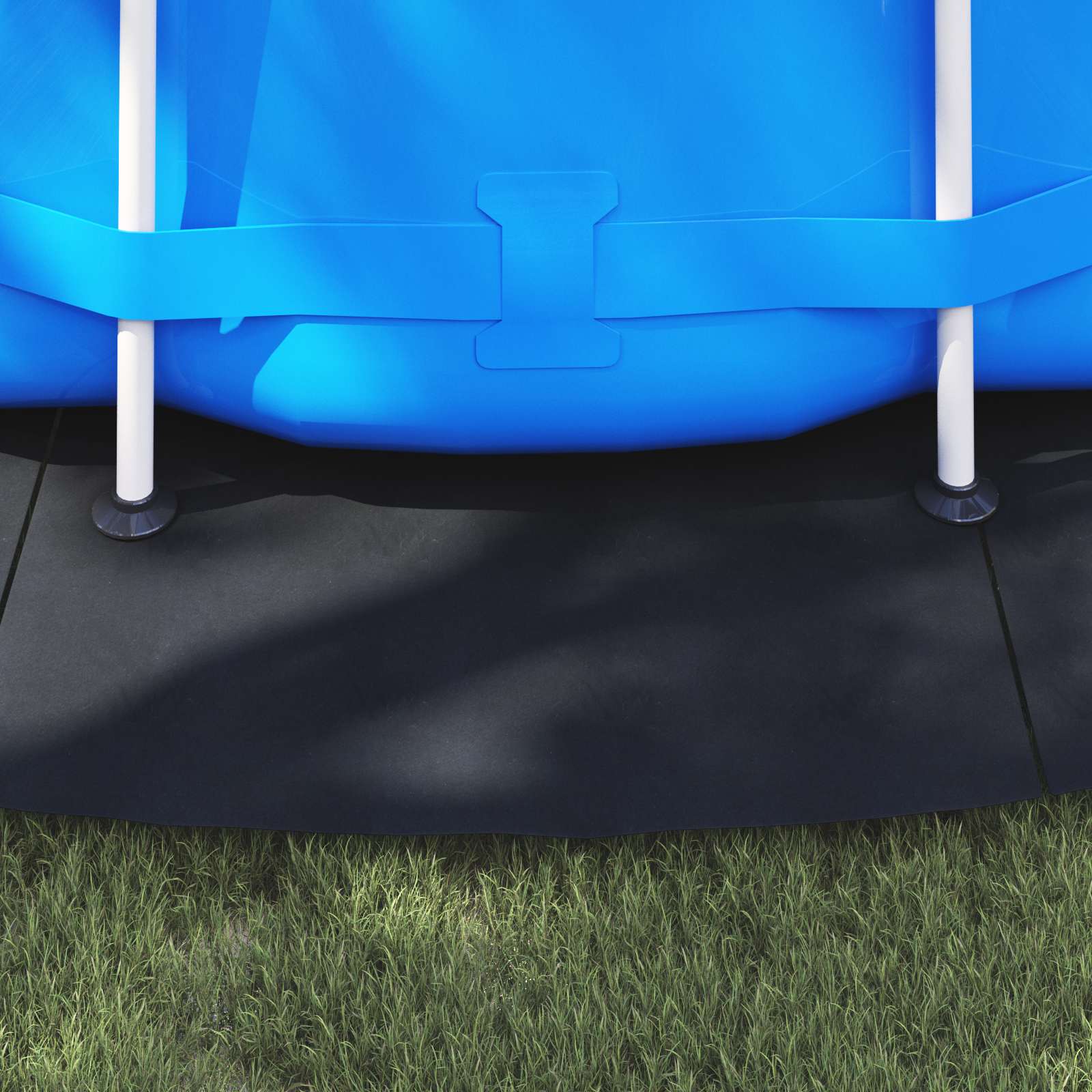 Telo per Fondo Piscina Nero Ø 550 cm Tessuto Non Tessuto