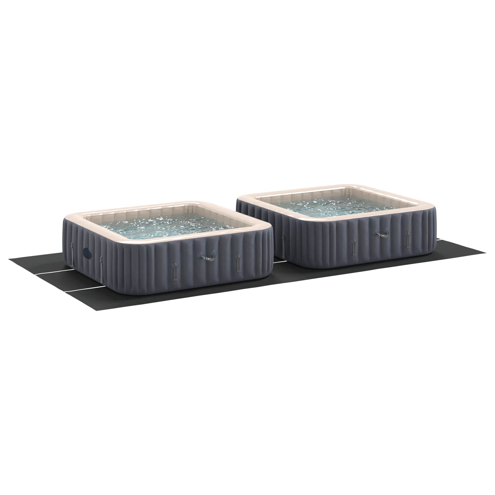 Telo per Fondo Piscina Nero 640 x 321 x 0,1 cm