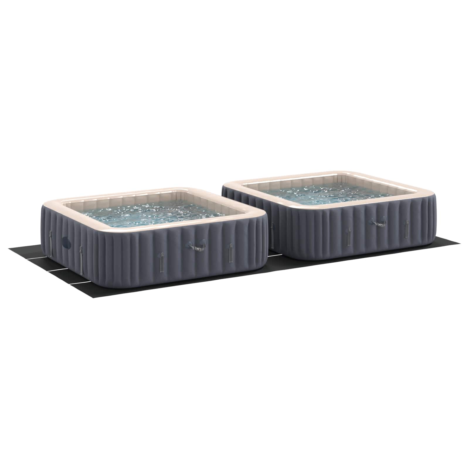 Telo per Fondo Piscina Nero 820 x 420 cm Tessuto Non Tessuto