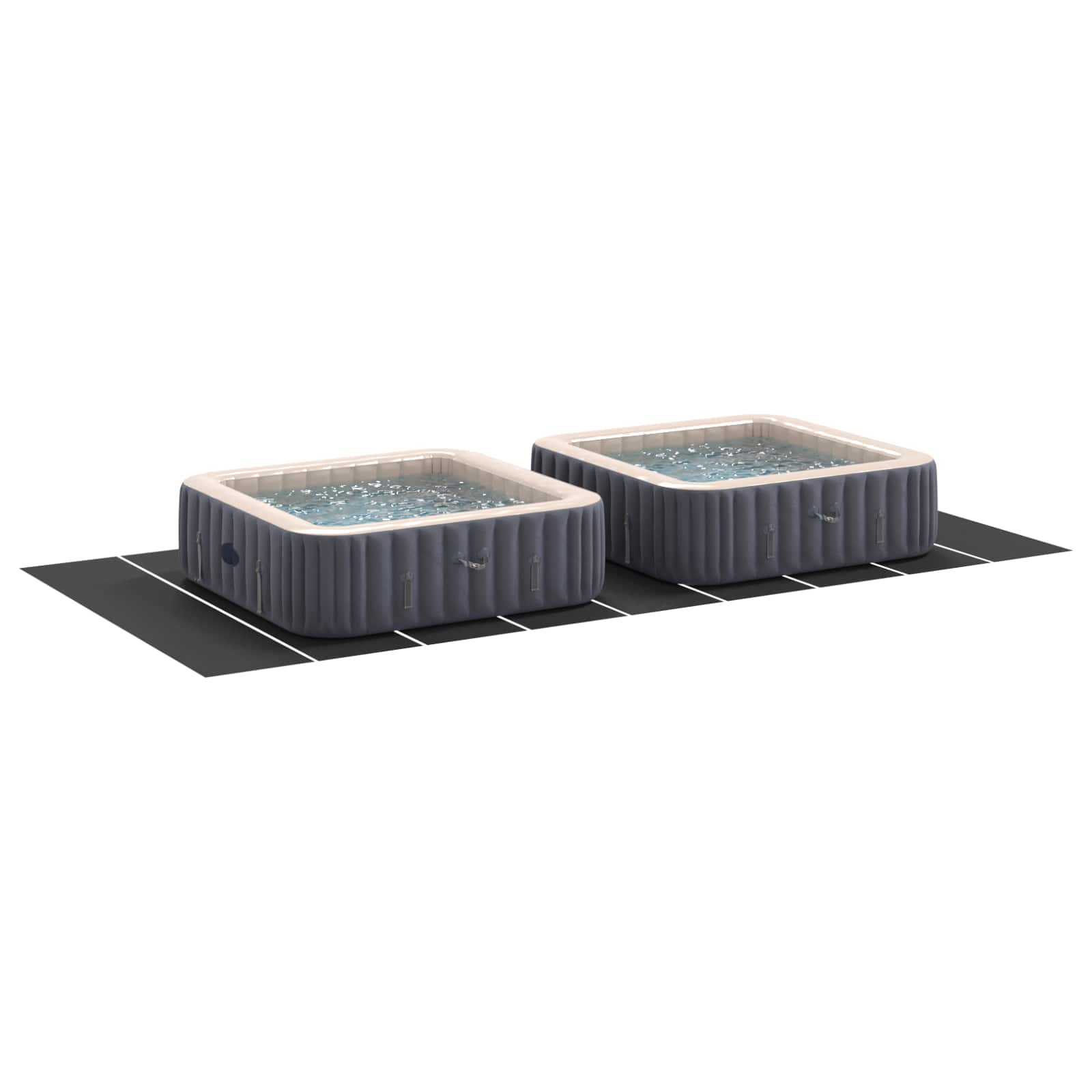 Telo per Fondo Piscina Nero 999 x 500 cm Tessuto Non Tessuto