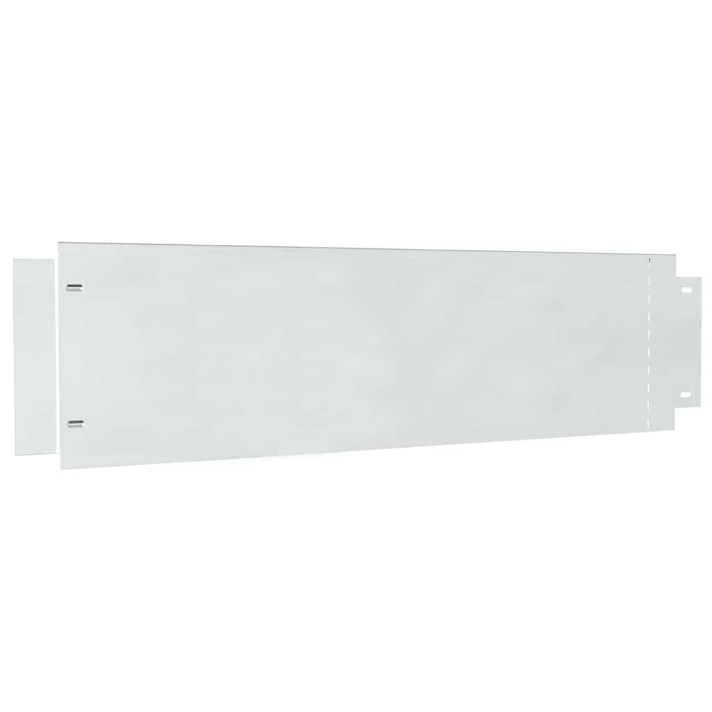 Bordure per prato 5 pezzi Argento 100 x 25 x 0,07 cm Acciaio zincato