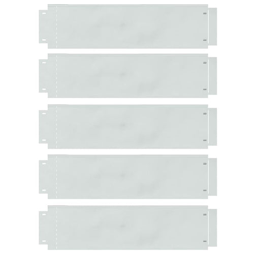 Bordure per prato 5 pezzi Argento 100 x 25 x 0,07 cm Acciaio zincato