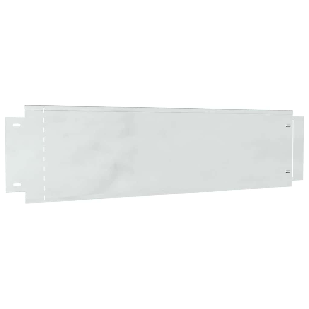 Bordure per prato 10 pz Acciaio zincato 100 x 25 x 0,07 cm Argento
