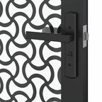 Porta in vetro Traforo Nero 83 x 3,5 x 201,5 cm Alluminio
