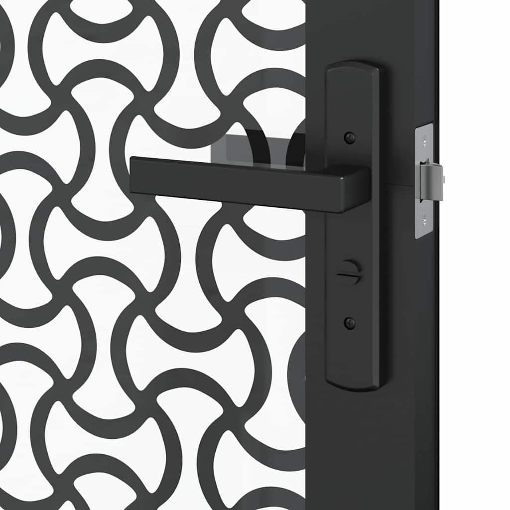 Porta in vetro Traforo Nero 83 x 3,5 x 201,5 cm Alluminio