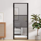 Porta in vetro Traforo Nero 83 x 3,5 x 201,5 cm Alluminio