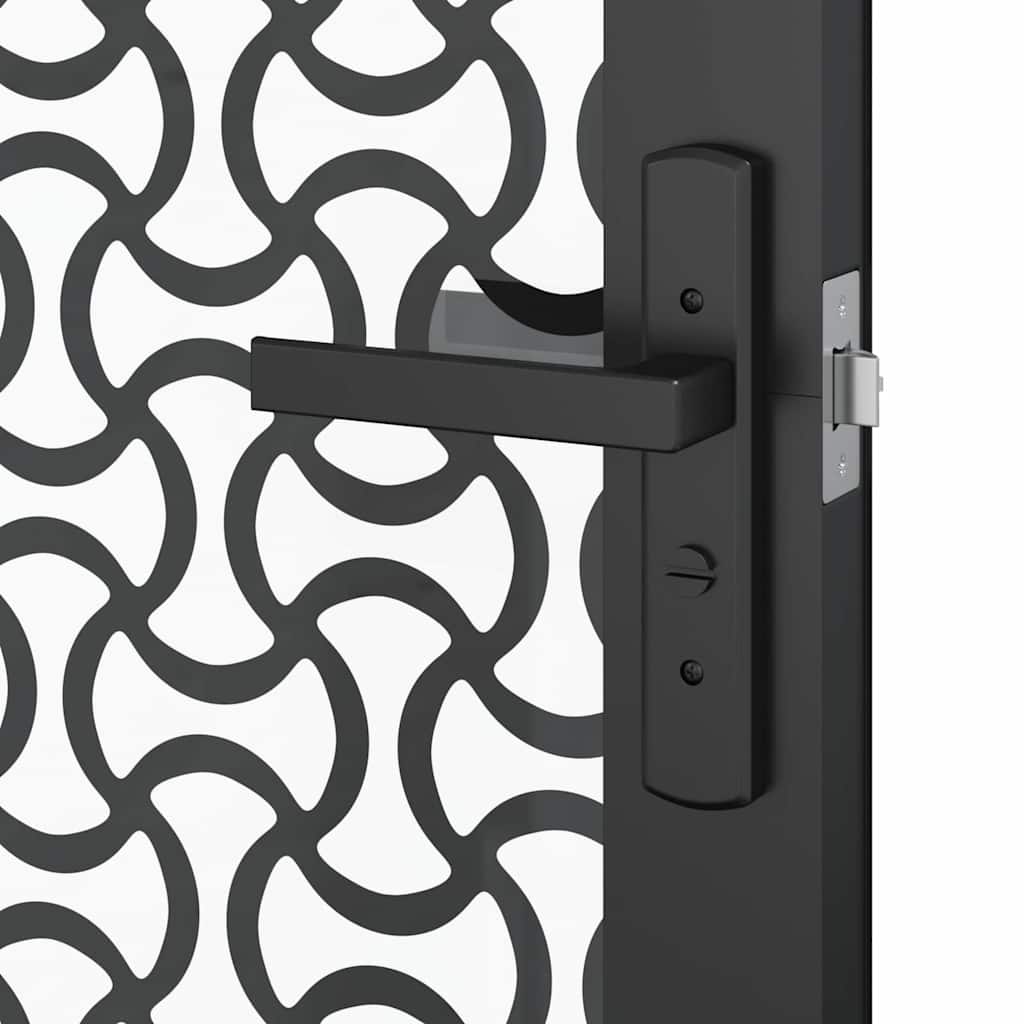 Porta in vetro Traforo Nero 93 x 3,5 x 201,5 cm Alluminio