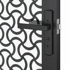 Porta in Vetro Traforo Nero 102,5 x 3,5 x 201,5 cm Alluminio