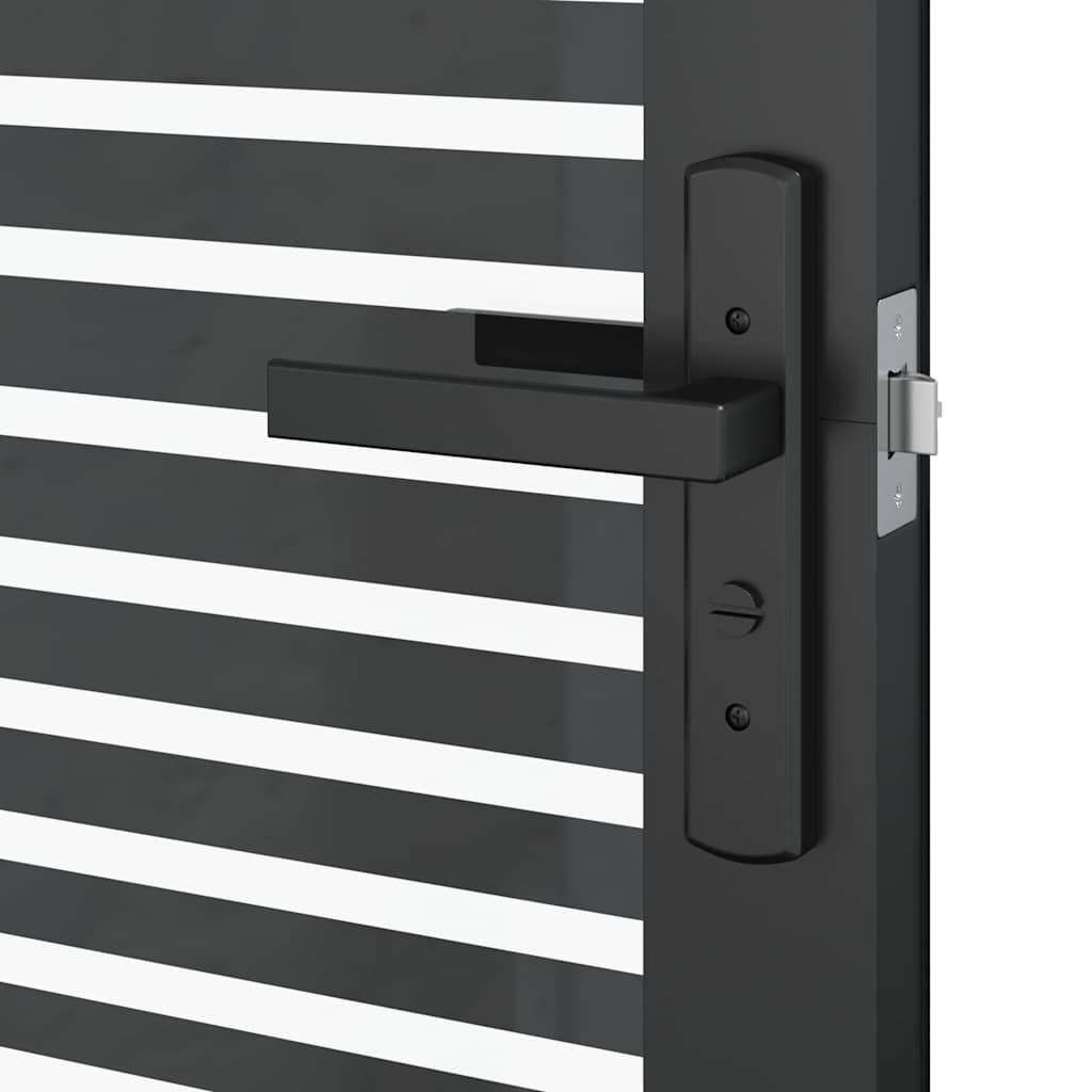 Porta in Vetro Rigato Nero 93 x 3,5 x 201,5 cm Alluminio