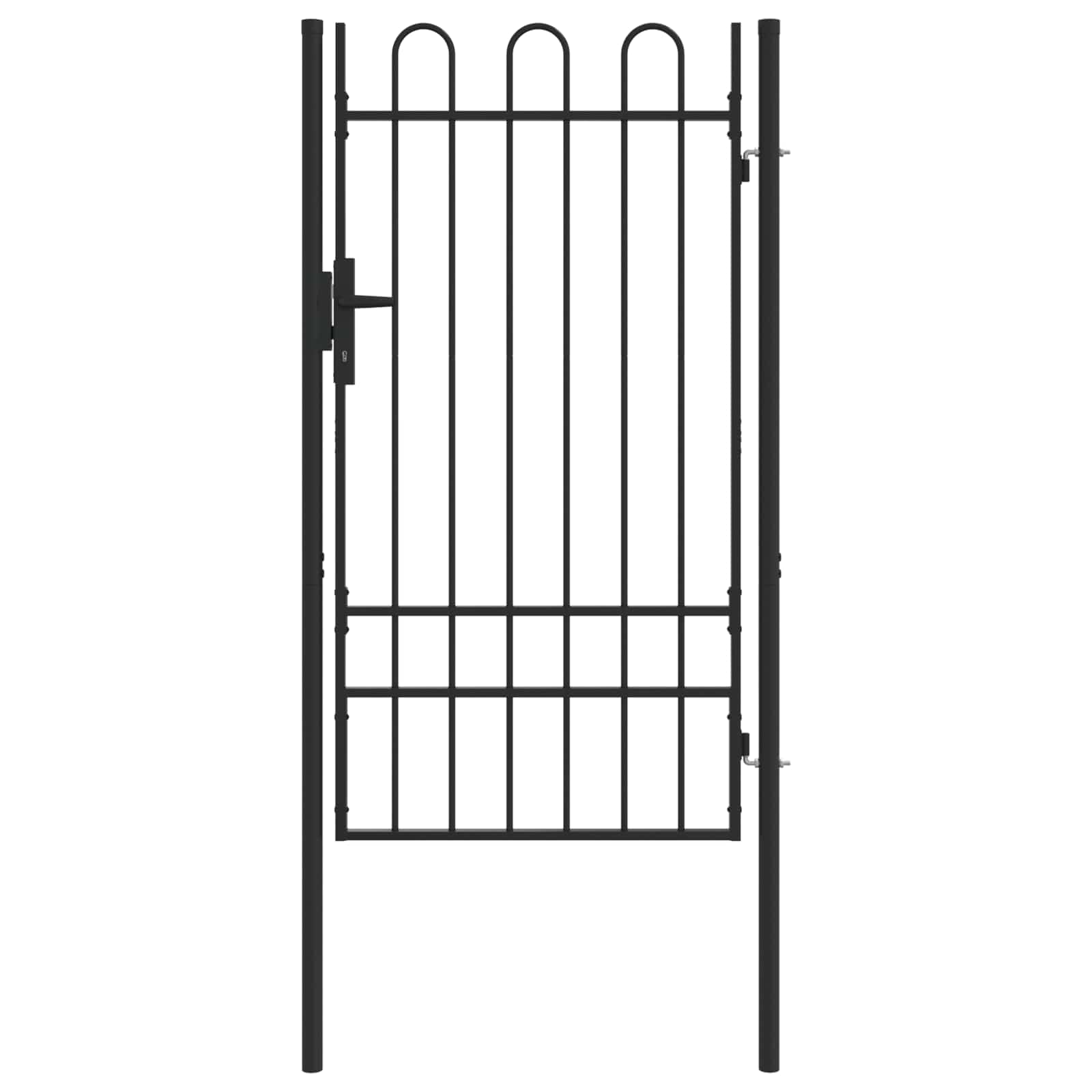 Cancello per recinzione BOXTEL 103 x 225 cm - Acciaio verniciato grigio