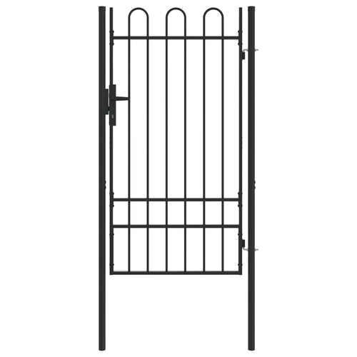 Cancello per recinzione BOXTEL 103 x 225 cm - Acciaio verniciato grigio