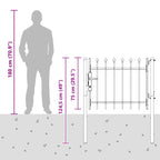 Cancello per recinzione BOXTEL 103 x 124,5 cm