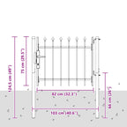 Cancello per recinzione BOXTEL 103 x 124,5 cm