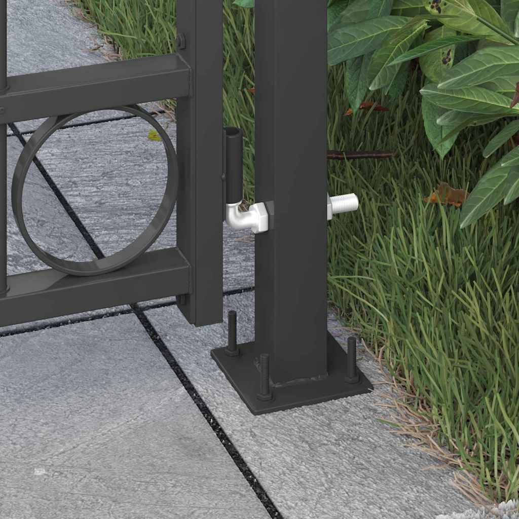 Palo della recinzione ASSEN 200 x 88 x 14 cm Acciaio Grigio