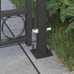 Palo della recinzione ASSEN 200 x 88 x 14 cm Acciaio Grigio