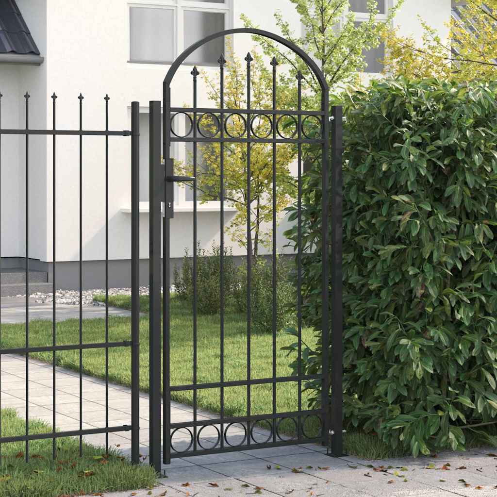 Palo della recinzione ASSEN 200 x 88 x 14 cm Acciaio Grigio