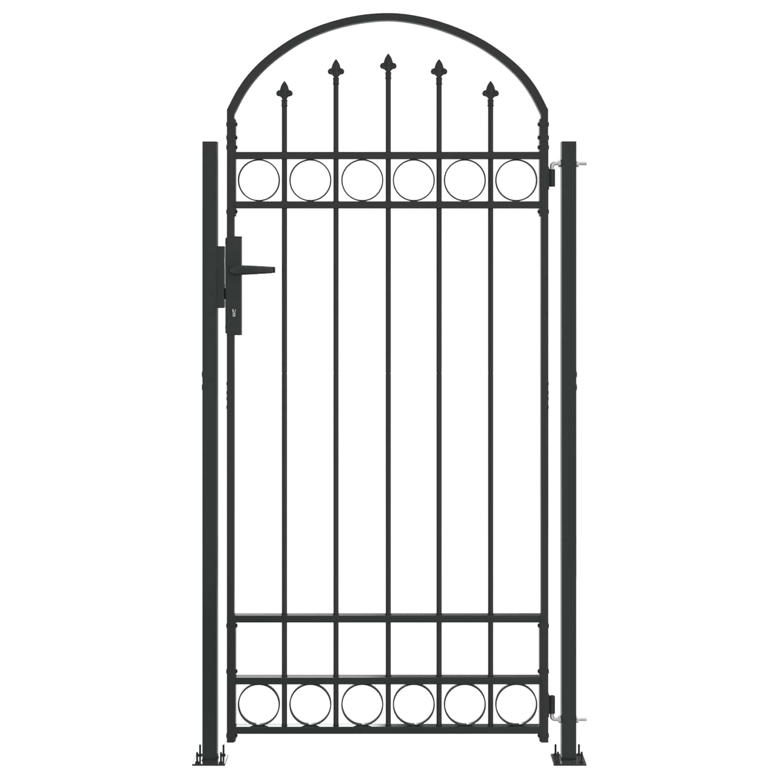 Palo della recinzione ASSEN 200 x 88 x 14 cm Acciaio Grigio