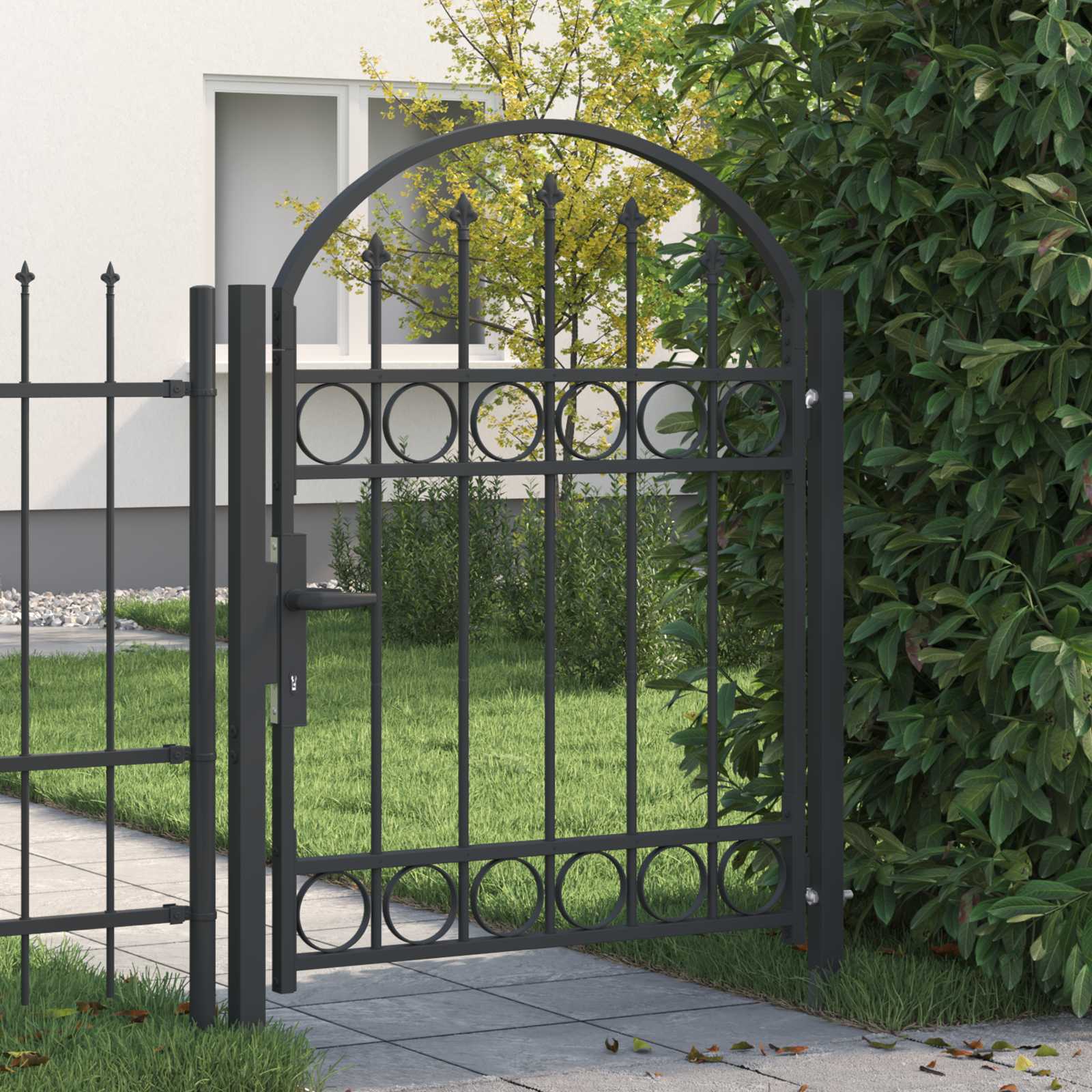 Cancello per recinzione ASSEN 100 x 125 cm grigio