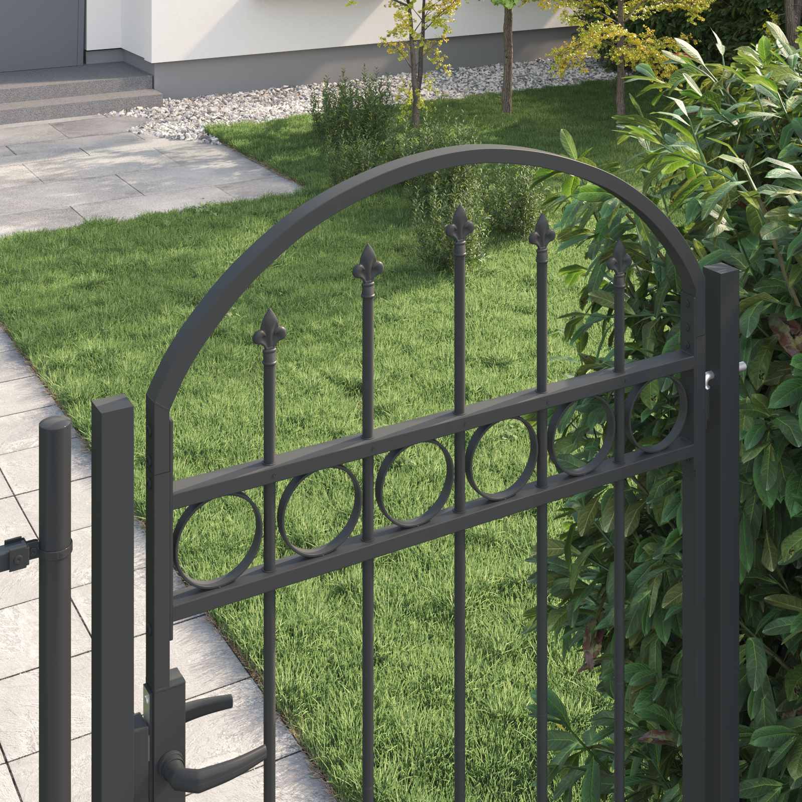 Cancello per recinzione ASSEN 100 x 175 cm grigio