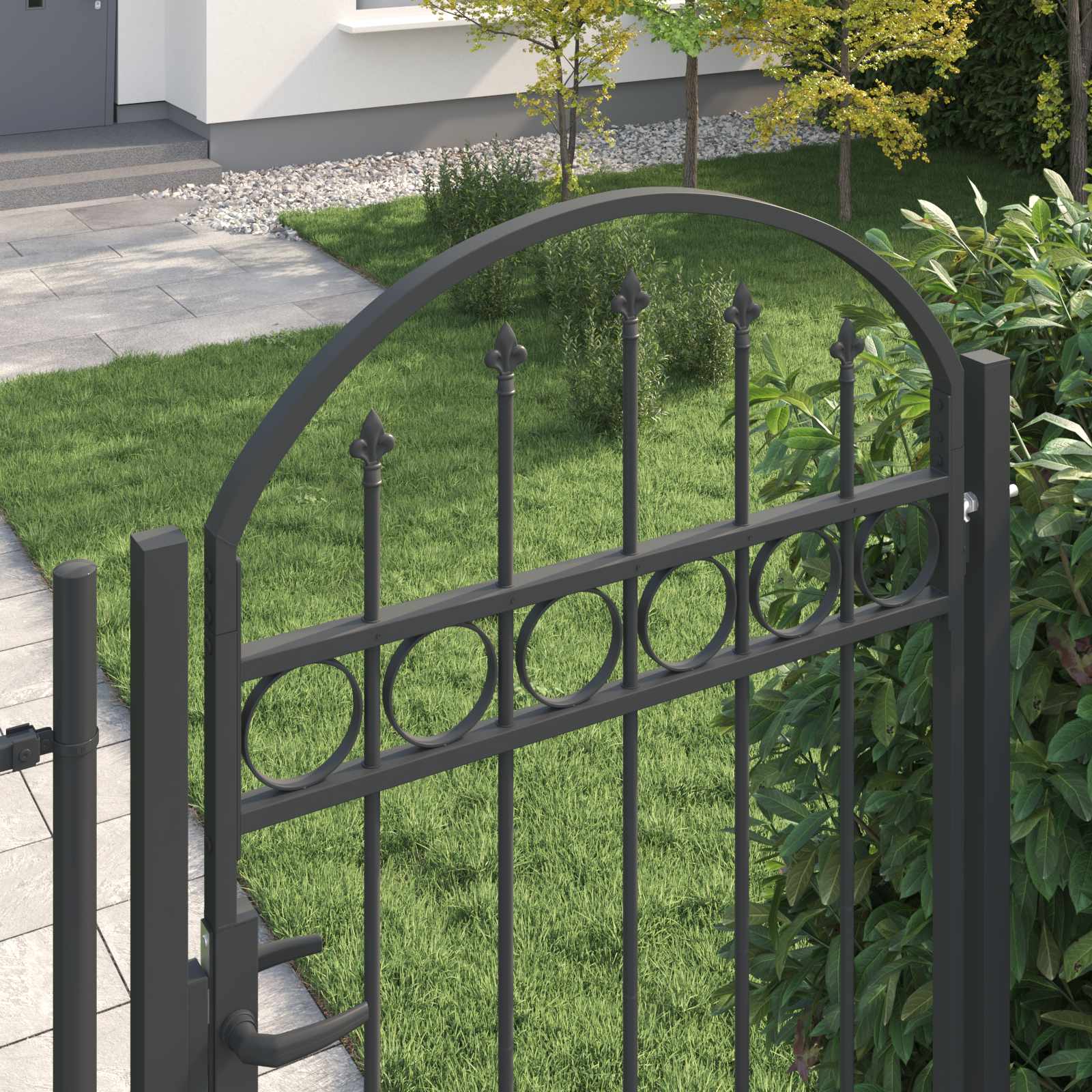 Cancello per recinzione ASSEN 100 x 195 cm grigio