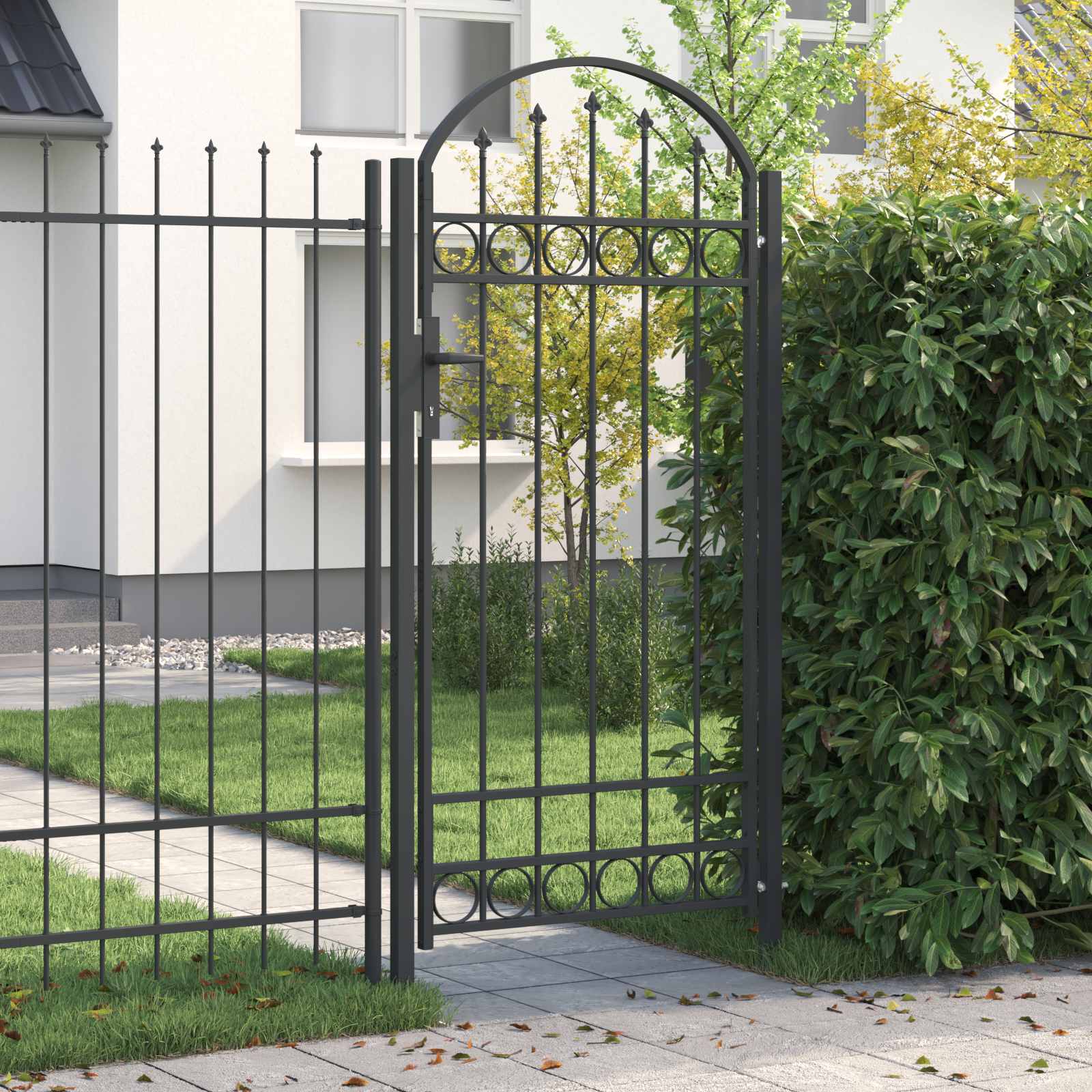 Cancello per recinzione ASSEN 100 x 195 cm grigio