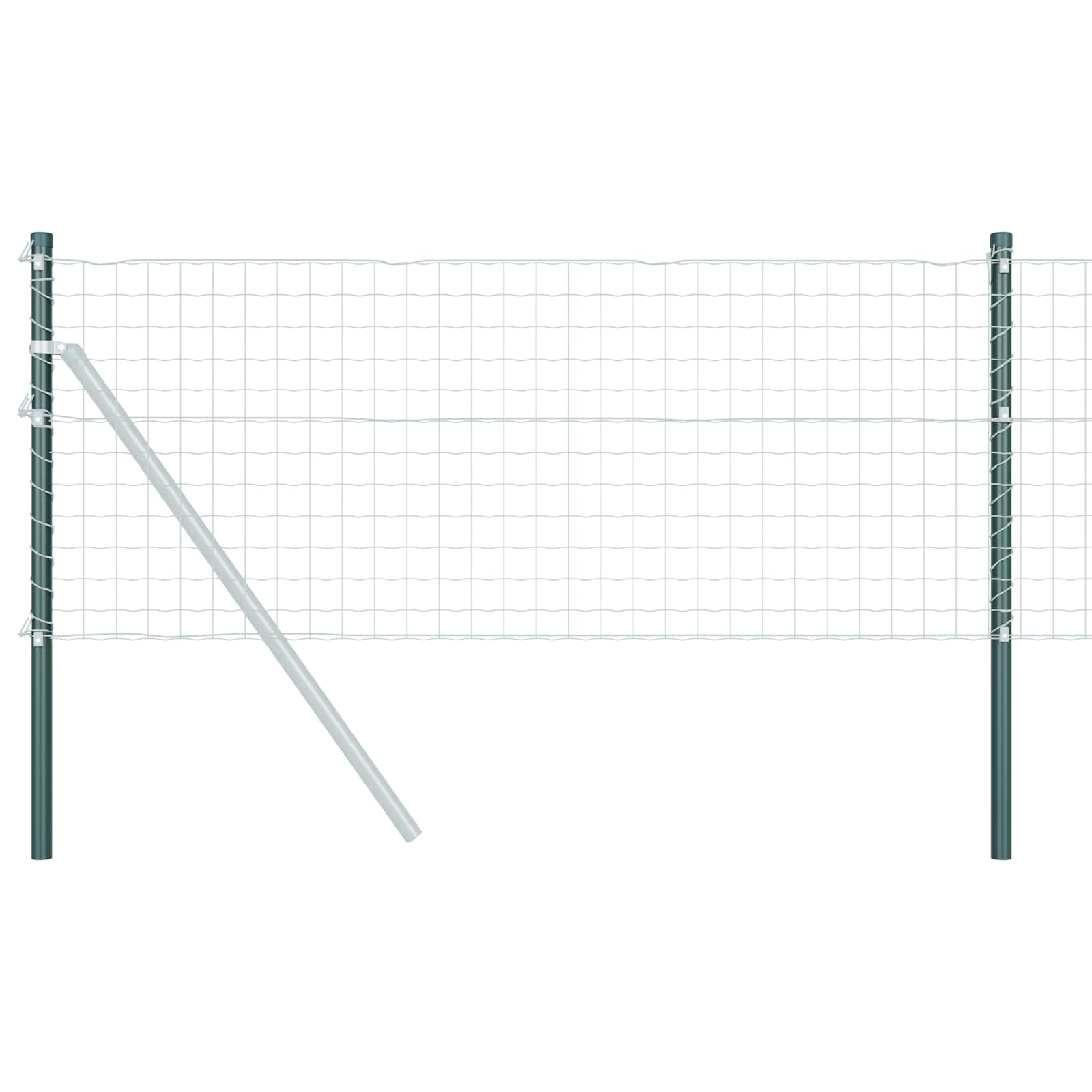 Palo recinzione acciaio verniciato 50 cm verde - confezione 2 pezzi