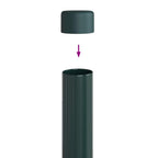 Palo della recinzione 12 pezzi acciaio verde 70 cm