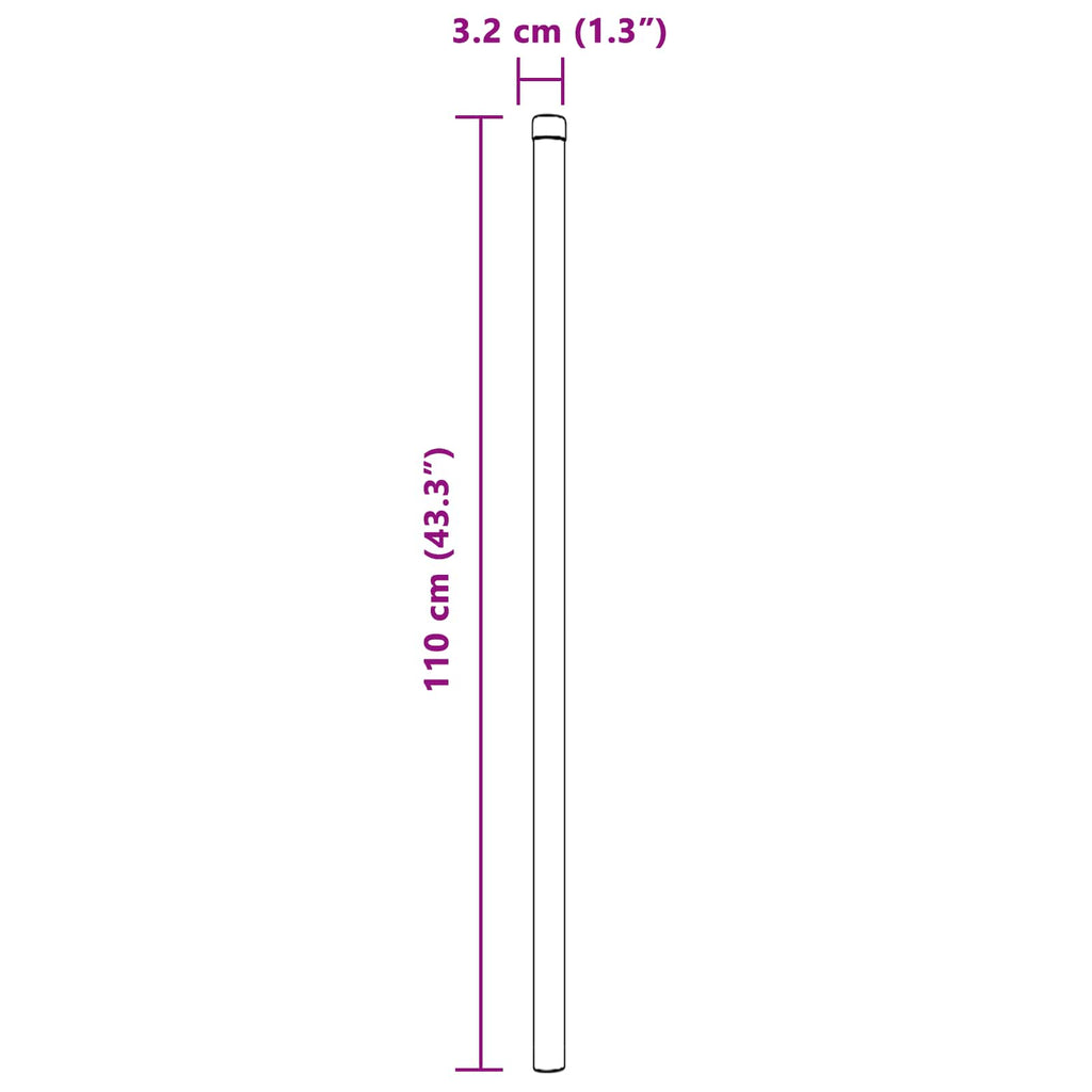 Palo per recinzione 110 cm verde (confezione 2 pz)