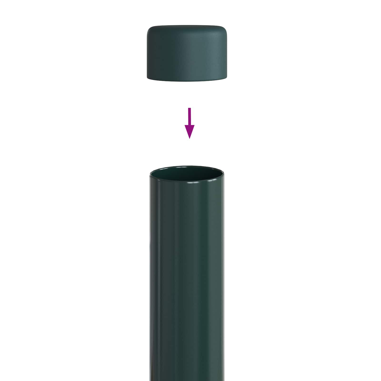Palo recinzione acciaio verniciato verde 120 cm - Set 12 pezzi