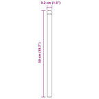 Palo della recinzione 12 pezzi Grigio 50 cm