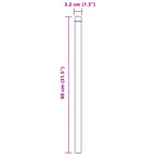 Palo della recinzione 12 pezzi acciaio grigio 80 cm