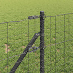 Palo della recinzione 2 pezzi acciaio grigio 90 cm