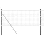Palo per recinzione in acciaio 110 cm grigio - Confezione 2 pezzi