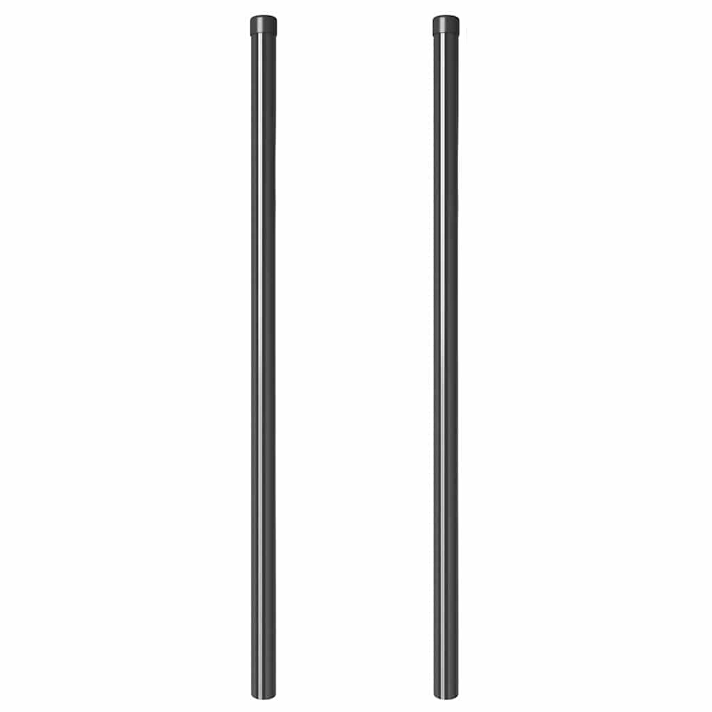 Palo per recinzione in acciaio 110 cm grigio - Confezione 2 pezzi