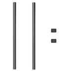 Palo per recinzione in acciaio 110 cm grigio - Confezione 2 pezzi