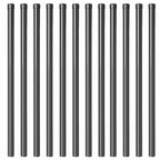 Set 12 Pali Recinzione Acciaio Verniciato Grigio 110 cm