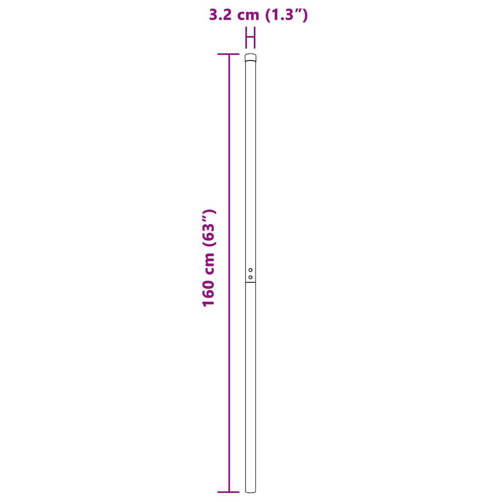 Palo della recinzione 12 pezzi acciaio grigio 160 cm