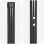 Palo per recinzione 12 pezzi acciaio grigio 180 cm