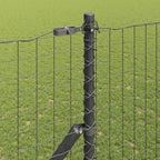 Palo recinzione acciaio 12 pezzi grigio 210 cm