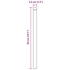 Palo della recinzione 12 pezzi Argento 50 cm