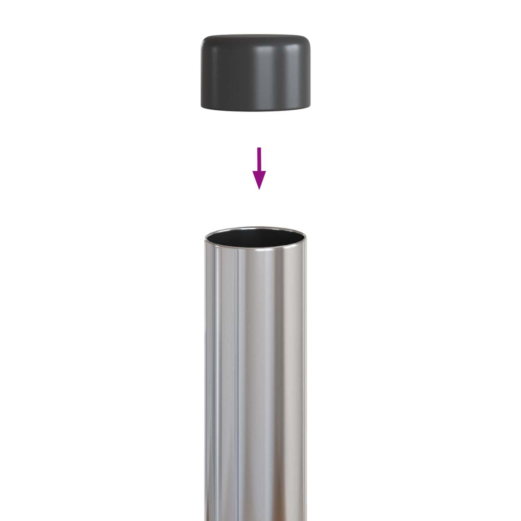 Set 12 Pali per Recinzione Argento 70 cm - Acciaio Verniciato