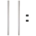 Palo recinzione 90 cm argento acciaio verniciato (confezione 2 pezzi)