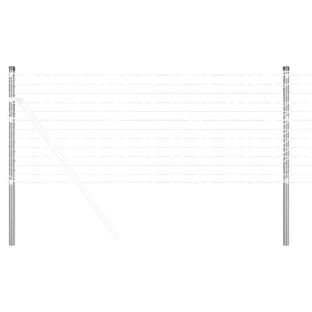 Palo della recinzione 2 pezzi Argento 100 cm