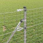 Palo della recinzione 2 pezzi Argento 120 cm